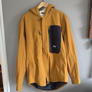 Men's Golden Earth Performance Jacket with Black Pocket by FW